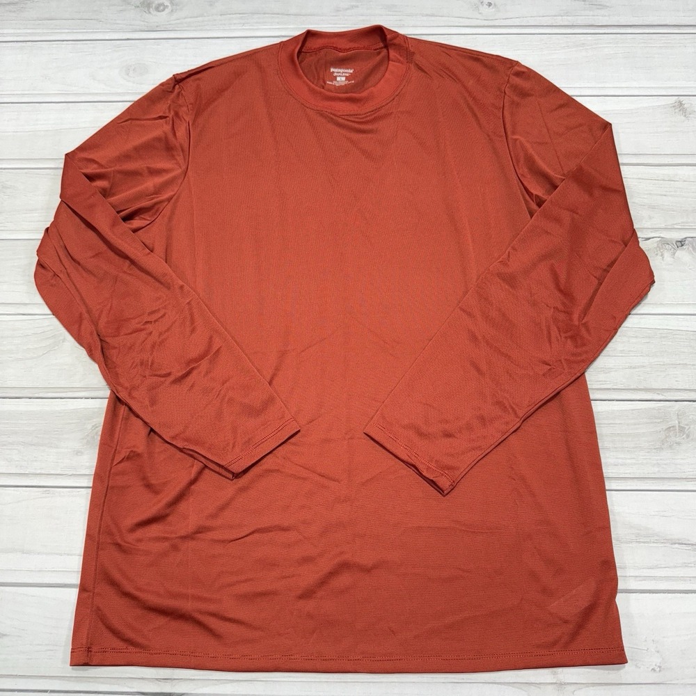 Patagonia Shirt Mens Large Red Capilene Pullover Hiking Outdoor Crewneck USA